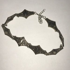 Silver choker necklace